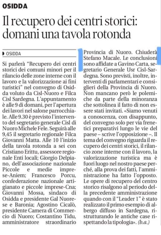 StefanoMacale's tweet photo. Da #Osidda nel centro della #sardegna per il recupero dei #centri #storici e contro lo spopolamento delle aree interne occasione per il rilancio del settore delle #costruzioni e di #sviluppo economico e #occupazionale https://t.co/VF9Tj2QCll