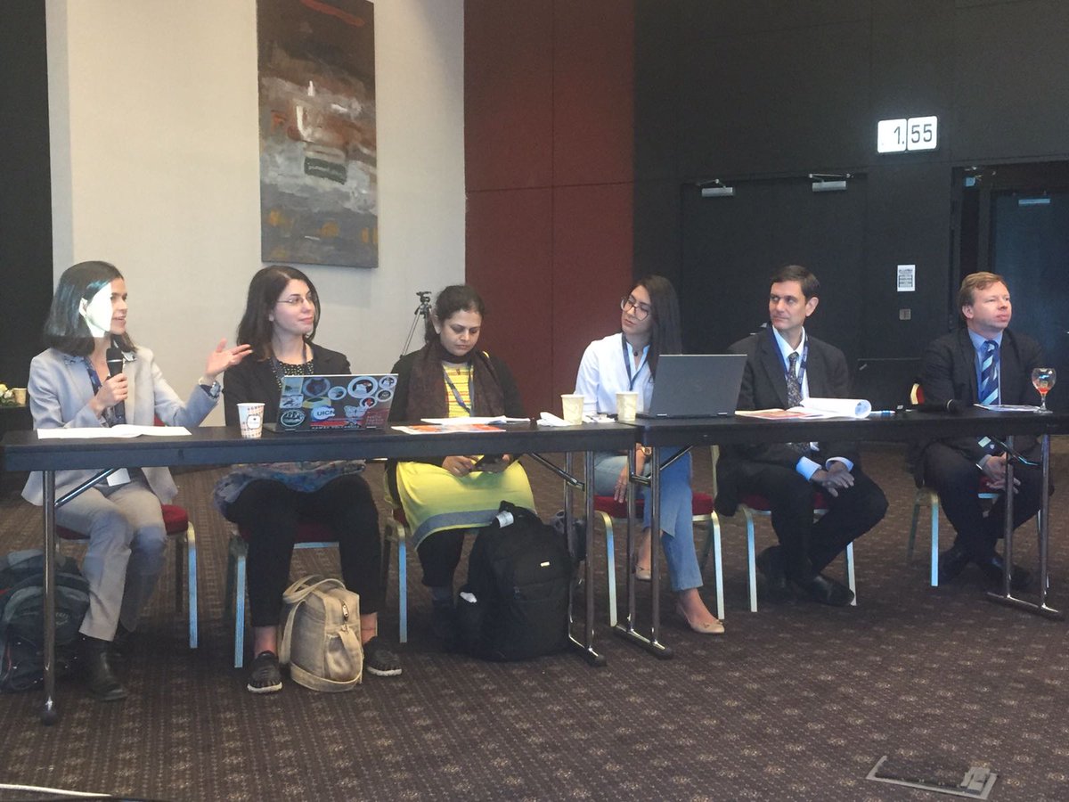 BlgInitiative's tweet photo. Our panel taking on the challenge of silos between human rights and environment. Consensus among the panel that if we can integrate the two under the human right to a healthy environment, then it can be a powerful force for change. #BLGD18 #COP14 @EgyptCOP14 https://t.co/qv8r5DIiIE
