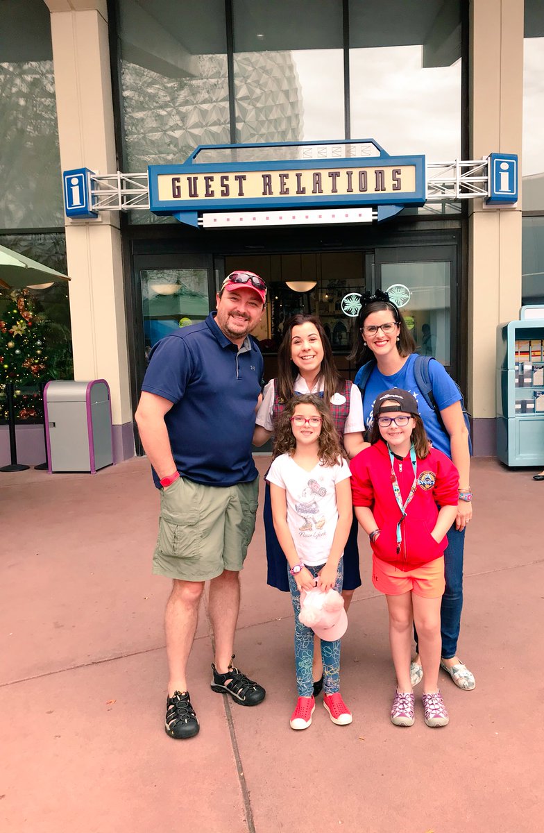 SarahGilliland's tweet photo. Sometimes you just meet a Cast Member that you click with. Love seeing you each time we visit, Emily! #BestCastMemberEver #CastCompliment @WDWToday https://t.co/hsuriLYQbc