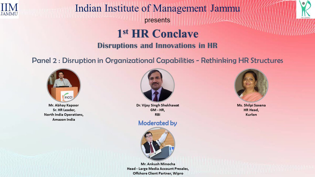 TEDxIIMJAMMU's tweet photo. #Panel2_Speaker_Announcement

The 1st HR Conclave of Indian Institute of Management Jammu proudly announces  Panel II speakers.

#HRCONCLAVE_IIMJAMMU
#HRCONCLAVE
#IIMJAMMU
#iimjammu
#IIMJ
#iimj
#HR
#IIM https://t.co/mCEhEEJymM