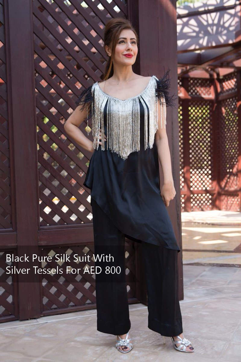 BandhDubai's tweet photo. ️BandhDubai has a wide range of Womens clothing 👗incorporating the latest fashions and trends
Black Pure Silk Suit With Silver Tessels and Feathers
For AED 800
Worldwide Shipping 🌏
.
#Dubai #fashion #style #feathers #party #dubaibrand #latest #womendress #latestfashion https://t.co/1Pn5IYBhlG