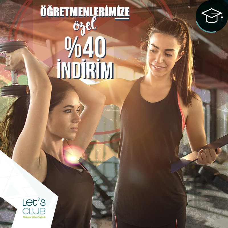 LetsClub_'s tweet photo. Öğretmenlerimize özel %40 indirim! 📣
Nesillere yol gösteren, ilham veren tüm öğretmenlerimizin Öğretmenler Günü’nü kutluyoruz. 👏 #24Kasım #öğretmenlergünü #letsclub https://t.co/GEJ6WlyIcg