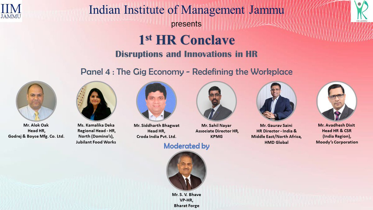TEDxIIMJAMMU's tweet photo. #Panel4_Speaker_Announcement

The 1st HR Conclave of Indian Institute of Management Jammu proudly announces  Panel IV speakers.

#HRCONCLAVE_IIMJAMMU
#HRCONCLAVE
#IIMJAMMU
#iimjammu
#IIMJ
#iimj
#HR
#IIM https://t.co/o2uH1mmVUP