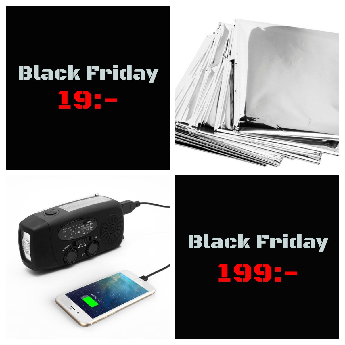 GeneralPrepper's tweet photo. Var det någon som sa att det var Black Friday?
Äntligen Fredag och vevradio för 199kr. Nu kör vi!
#vevradio #blackfriday #krisberedskap #hemberedskap #generalprepper https://t.co/QDSsiiavTT