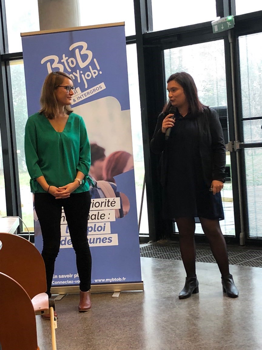 BtoBmyjob's tweet photo. #recrutement Marion Dubuc  et Claire Reuilles Chargées #RH @BernerFrance présente les #métiers du Groupe BERNER spécialiste de la vente d'outillages professionnels et de fournitures industrielles. https://t.co/r8n3GjqZ99
