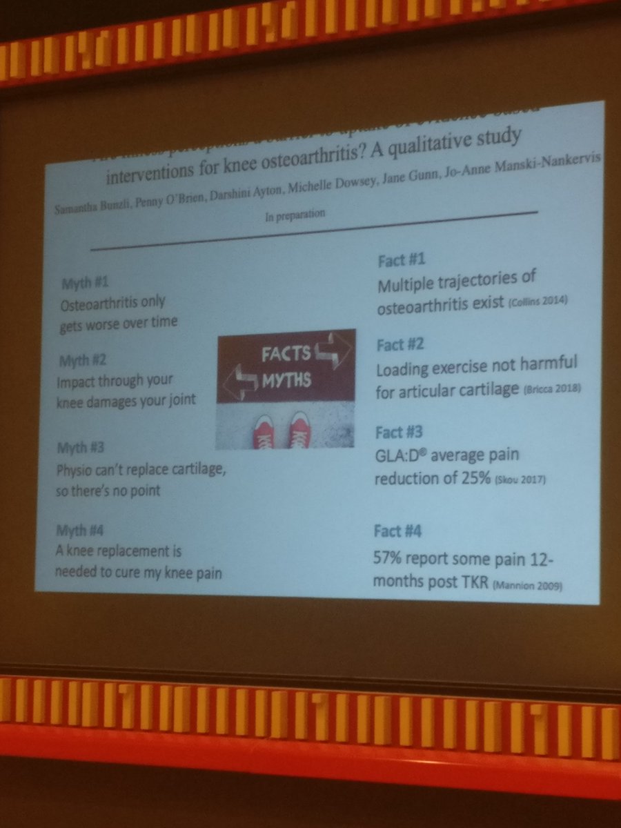 Myths in osteoarthritis
#theimpactofwhatwetellourpatients