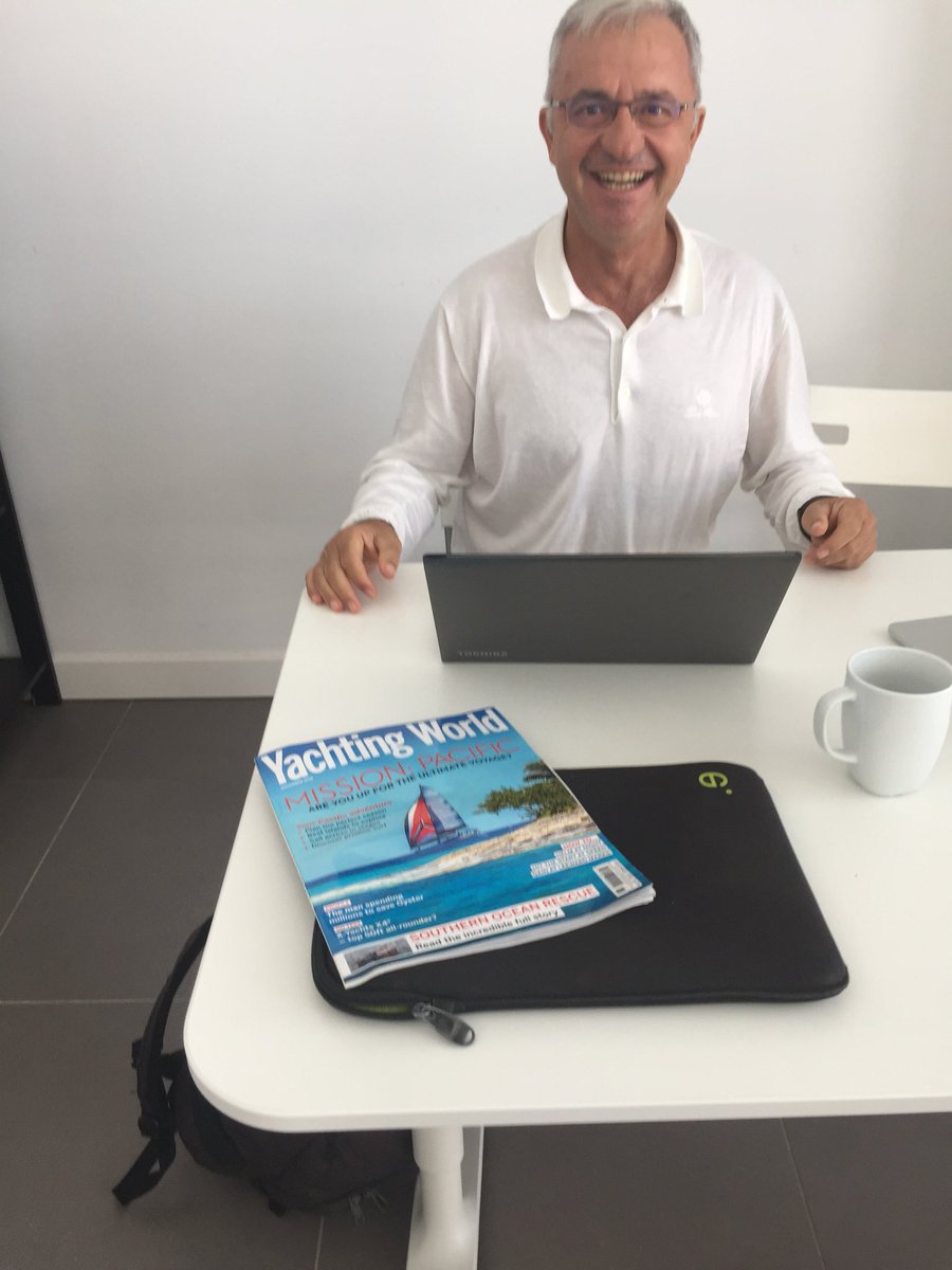 yachtingworld's tweet photo. What does Nacho Postigo, one of the world’s best navigators, take with them for a little light reading on the #RORCtransatlantic? @yachtingworld of course https://t.co/B9e78NAsCE
