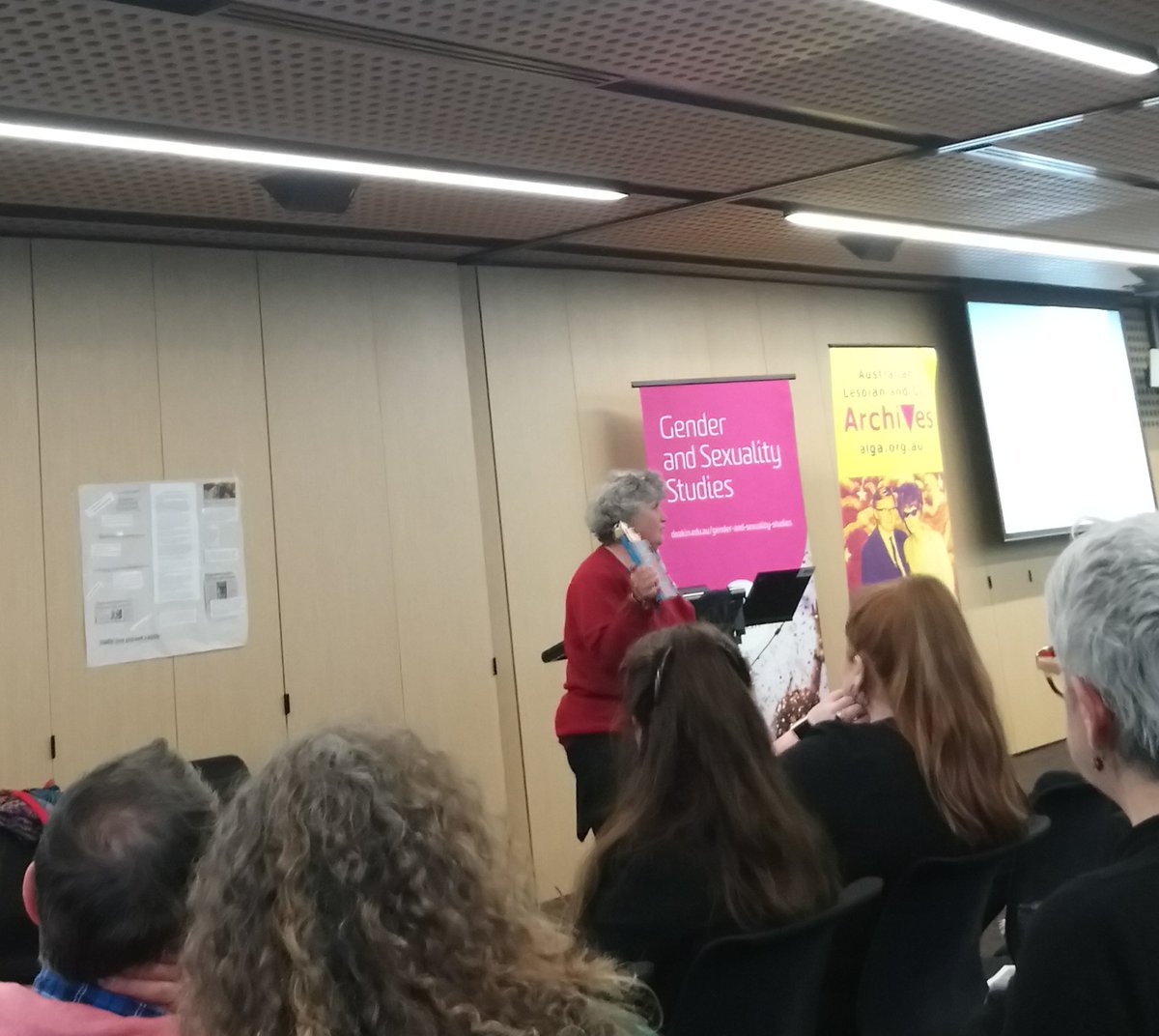 clareifications's tweet photo. Today day finished with the amazing Joan Nestle who brought more books and tomorrow we head to the state library for more discussions #QLNS2018 😍🌈📚✊ https://t.co/sU1iTXrGZm