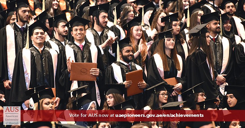 AUSharjah's tweet photo. Over the last 20 years, AUS has contributed significantly to the growth of the UAE by producing distinguished graduates in various fields, some of them currently serving in various sectors of the UAE economy. #VoteForAUS as #UAE_Pioneers here https://t.co/jPxghl3hxV https://t.co/8t0abffdMt