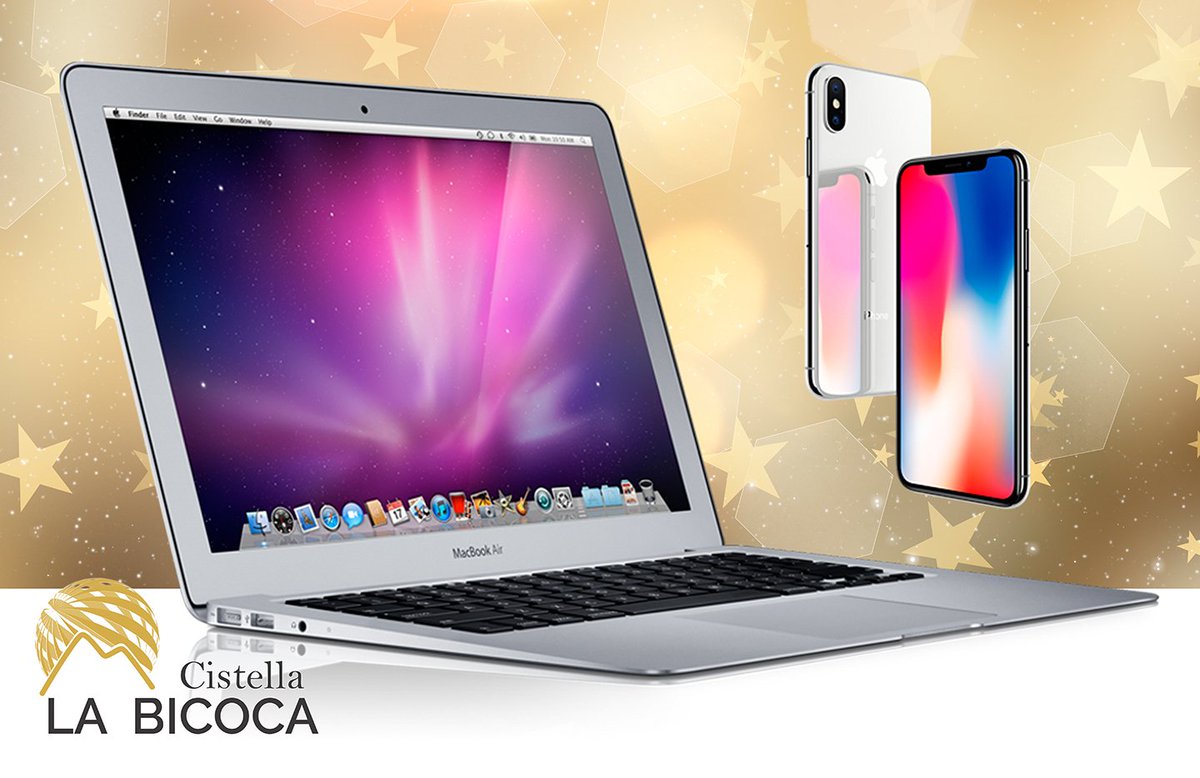 granbicoca's tweet photo. T'agradaria estrenar aquest iPhone X i el Macbook Air❓
Participa en el sorteig i podràs guanyar això, més la resta de premis que pots veure aquí ➡ https://t.co/zMdEPoAEvC 🎁
#cistelladenadal #granbicoca #premis #sorteig #Loteria https://t.co/0rJ8nHOTuj