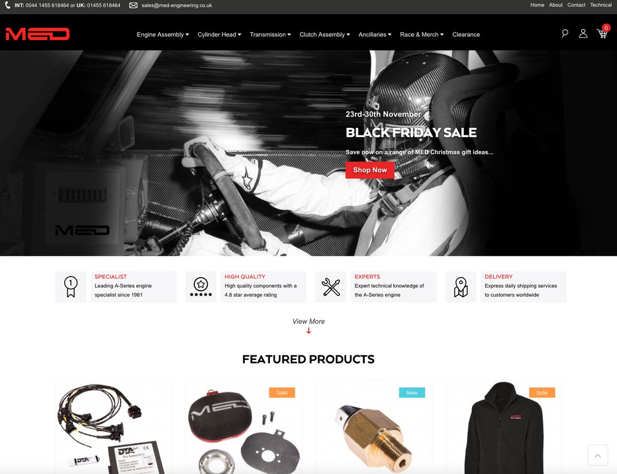 MED_Engineering's tweet photo. Check out our Black Friday deals on our brand new website: https://t.co/Ksm8tnqQMp

We've got some excellent deals on a range of MED parts for a whole week. https://t.co/jxjKsGvMTY