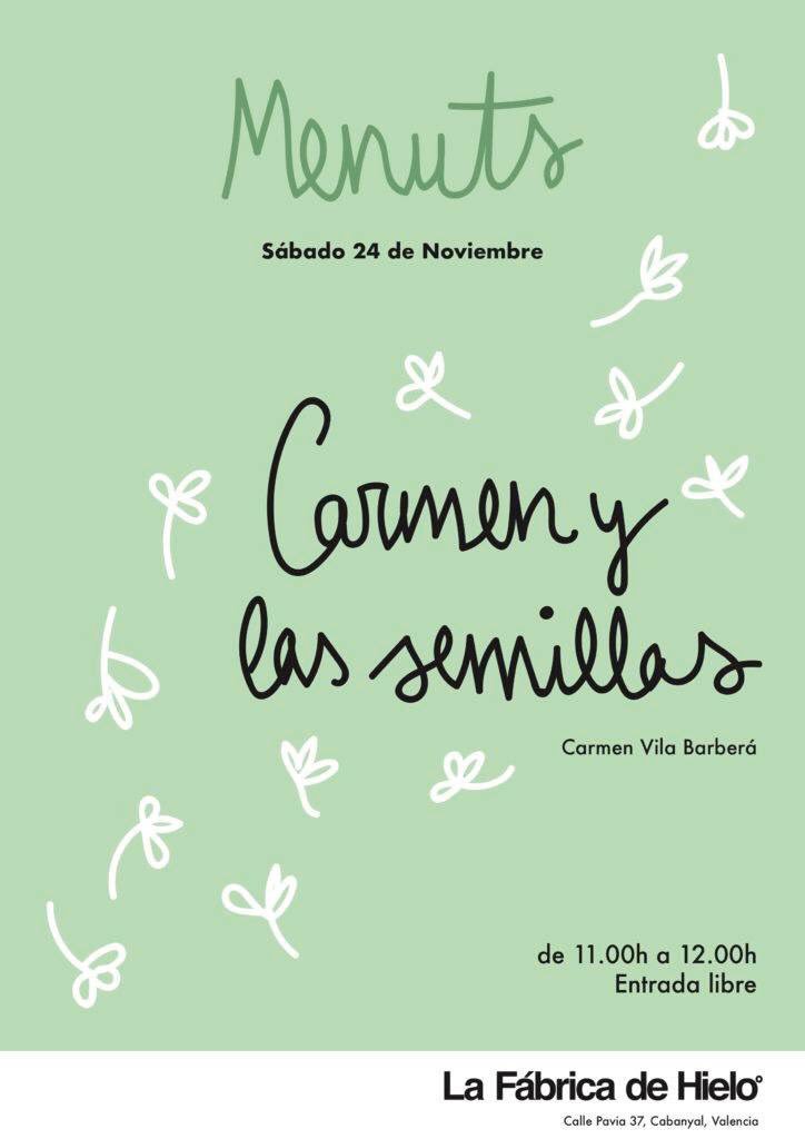 Mañana un #Menuts especial y espacial  🚀🚀

Mañana a las 11h se presentará el cuento, “Carmen y las Semillas”, un cuento que los peques podrán llevarse a casa y seguir decorando 💚

 ¡Deja volar tu imaginación!