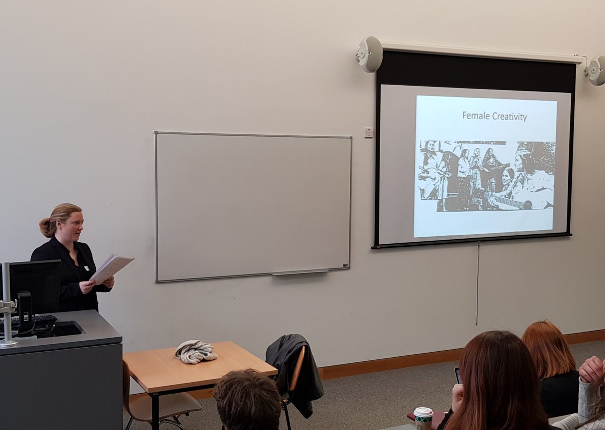 niamhnicharra's tweet photo. Next up at @DkIT_ie &amp; @STFeminists symposium is Dr Ann-Marie Hamlin talking about @ZrazyMusic and "Women's Music" in Ireland.
#WomeninMusic https://t.co/BQSYwHuwzA