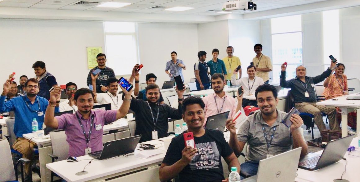 anil_marali's tweet photo. Day 5 of #DigitalTransformation Tech Workshop @SAPIndia Bengaluru; Partners learning about #Chatbots #NLP #Cloud #Foundry #IoT Sensors exercise and presenting to @satishkumarm @jacobahtan @rohithasri ✨ an interesting session for all😀

#SAP #SAPBusinessOne #innovation https://t.co/Jp1ywGJzxs