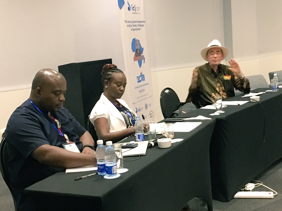 ICJKenya's tweet photo. Now addressing delegates is Rtd Justice Albie Sachs, Former Judge, Constitutional Court of SA giving a key note address on “In my view” in his closing remarks. He’s sharing his experience #JudicialIndependence #AJC2018 https://t.co/ImENvhlWAF