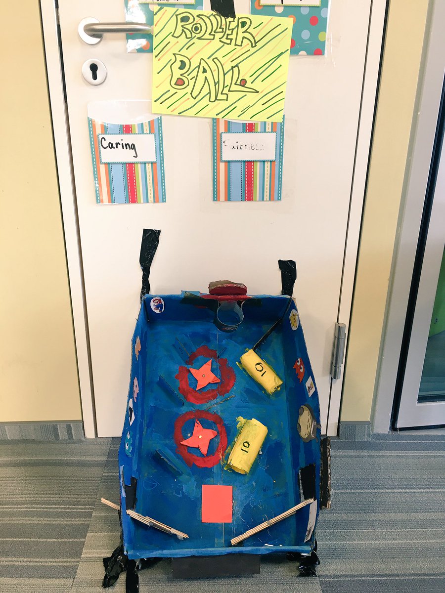 isdedu's tweet photo. @ISDFifthGrade have been working hard to construct a @CainesArcade inspired cardboard fun fair for the lower elementary students! So many creative games to play! Amazing examples of how “Engineers use ingenuity to solve problems.” #maker #arcade #funfair #cardboard #isdpride https://t.co/sJHi0b48n1