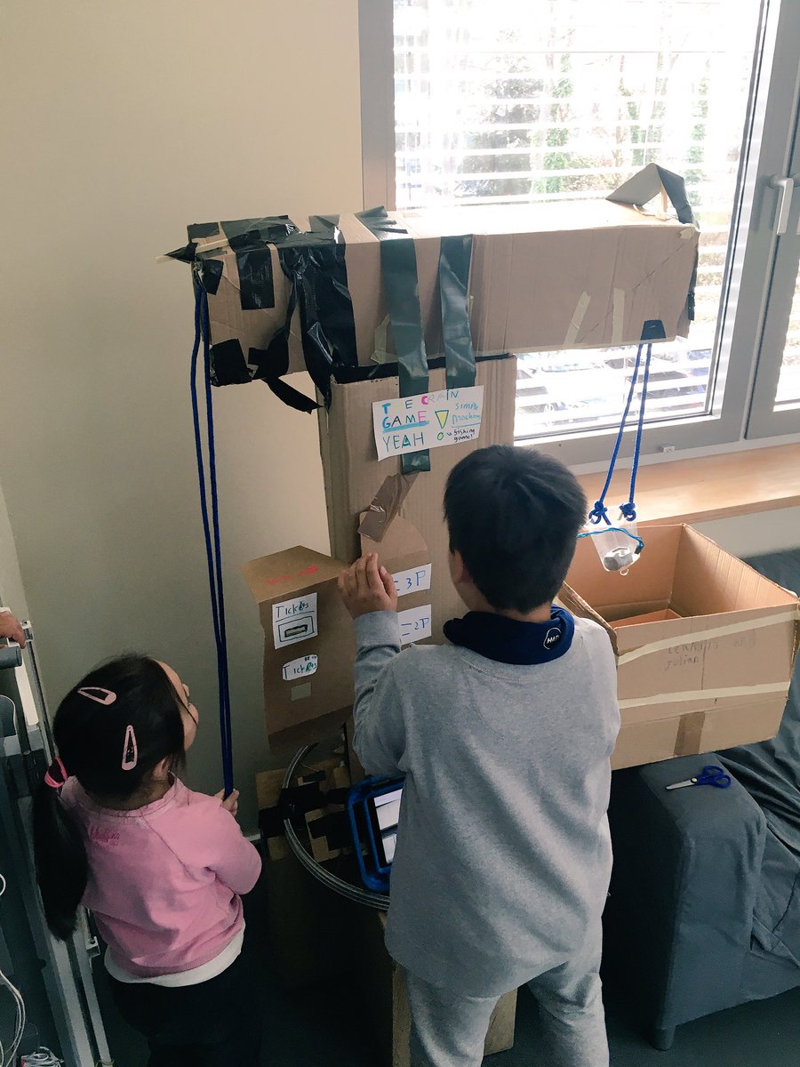 isdedu's tweet photo. @ISDFifthGrade have been working hard to construct a @CainesArcade inspired cardboard fun fair for the lower elementary students! So many creative games to play! Amazing examples of how “Engineers use ingenuity to solve problems.” #maker #arcade #funfair #cardboard #isdpride https://t.co/sJHi0b48n1