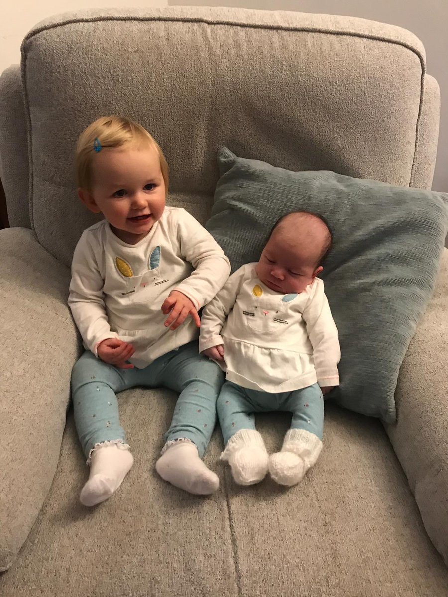 Hannah_Penn's tweet photo. @thismorning me and my best friend accidentally dressing our daughters in the same outfit at the weekend. It’s a good job they’re the best of friends too! https://t.co/SsUY2hNiLC