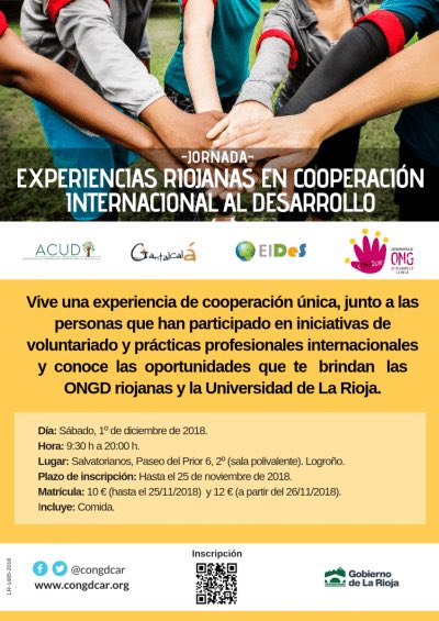 📌Te apetece hacer #voluntariado internacional? 
Ven y conoce nuestros proyectos de voluntariado y prácticas profesionales internacionales 
📆 1 de diciembre ⏰ 9:30h📍Salvatorianos #Logroño 
Inscripciones en: congdcar.org//events/es/201…