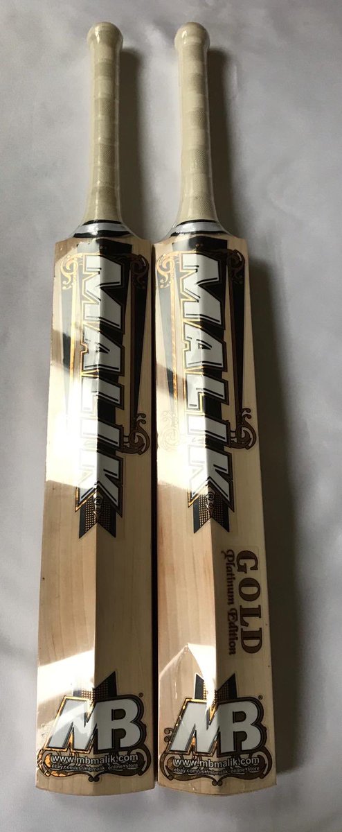Allthegear99's tweet photo. Two stunning MB Malik Gold Platinum Edition #Cricket #Bats available to purchase.

Specs are as follows:
| 2.7 | 35mm | 10 grains
| 2.9 | 39mm | 11 grains

Price: £249.99 plus postage

#BestBats #ProWillow #BatPorn #Grains #TCS #AllTheGear #KingPings #TopModel #GreatPrice https://t.co/nWGzt1cVgz