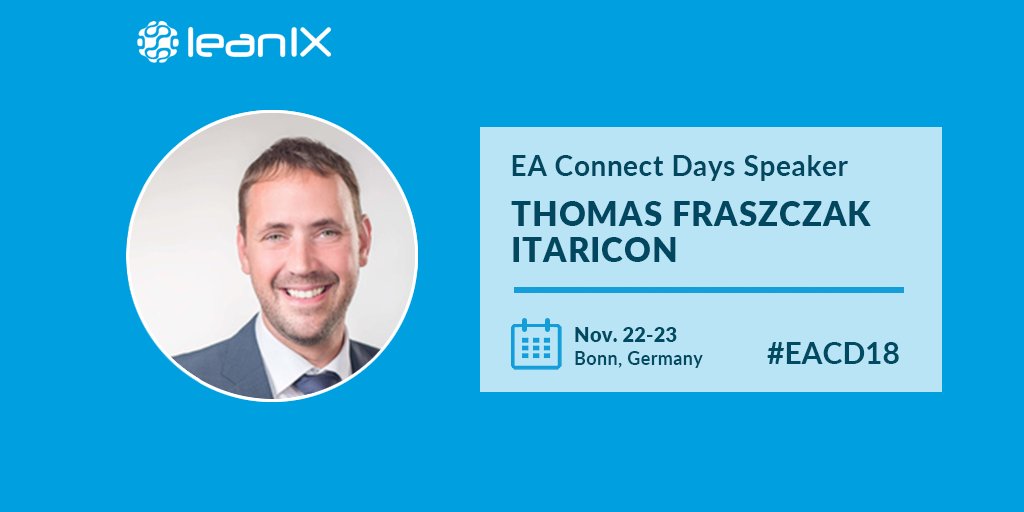 In 5mins Jörg Atai-Nölke and Thomas Fraszczak from @itaricon will present there talk  "SAP Transformation Empowerment with LeanIX: 3 Real-World Use Cases"  in room Kleiner Saal.
#EACD18 #EntArch