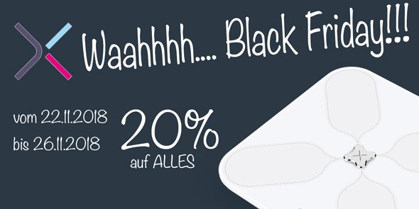 #BlackFriday2018 Alle PICOOC Körperanalyse Waagen einmalig um satte 20% reduziert. Exklusiv im PICOOC Shop. shop.intellidi.com Beginne schon JETZT mehr für Deine Gesundheit zu tun... nicht erst nach Weihnachten 😊
