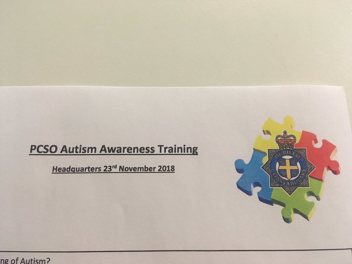 Cohesion Officers are on Autism  Awareness Training today at our Police HQ