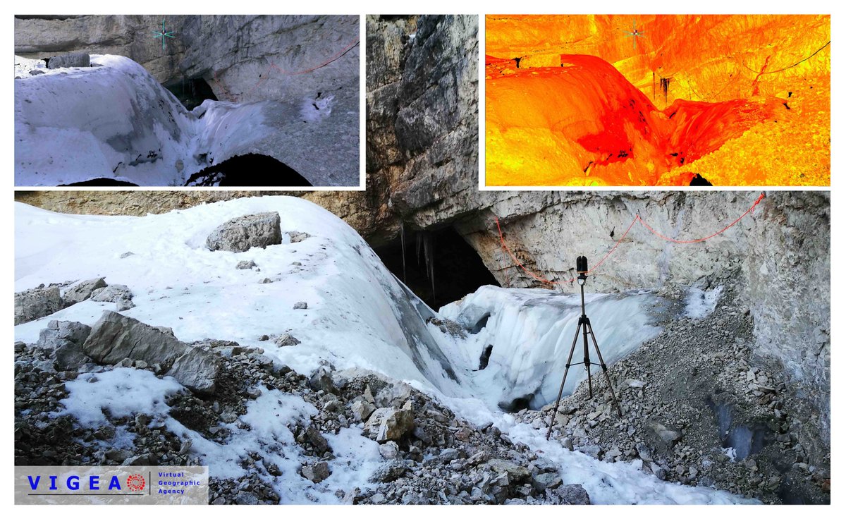 Limits exist to be overcome.. We recently tested the #blk360 in very hard conditions with snow, ice and low temperatures. The results are simply stunning!!  #laserscanning #3d #pointcloud #ice #snow #caves #speleo #technology #test #innovation #leicageosystems #geology #research
