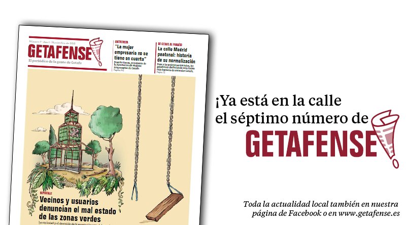 getafense_es's tweet photo. En este enlace puedes leer nuestro séptimo número, con reportaje sobre la situación de los parques de #Getafe, hablamos con @Coolturearte y @ABAGColectivo, entrevista a la presidenta de la Asociación de Mujeres Empresarias,... ¡y mucho más! ➡️ https://t.co/aEvH3Qe9rJ https://t.co/0OpIE986q4