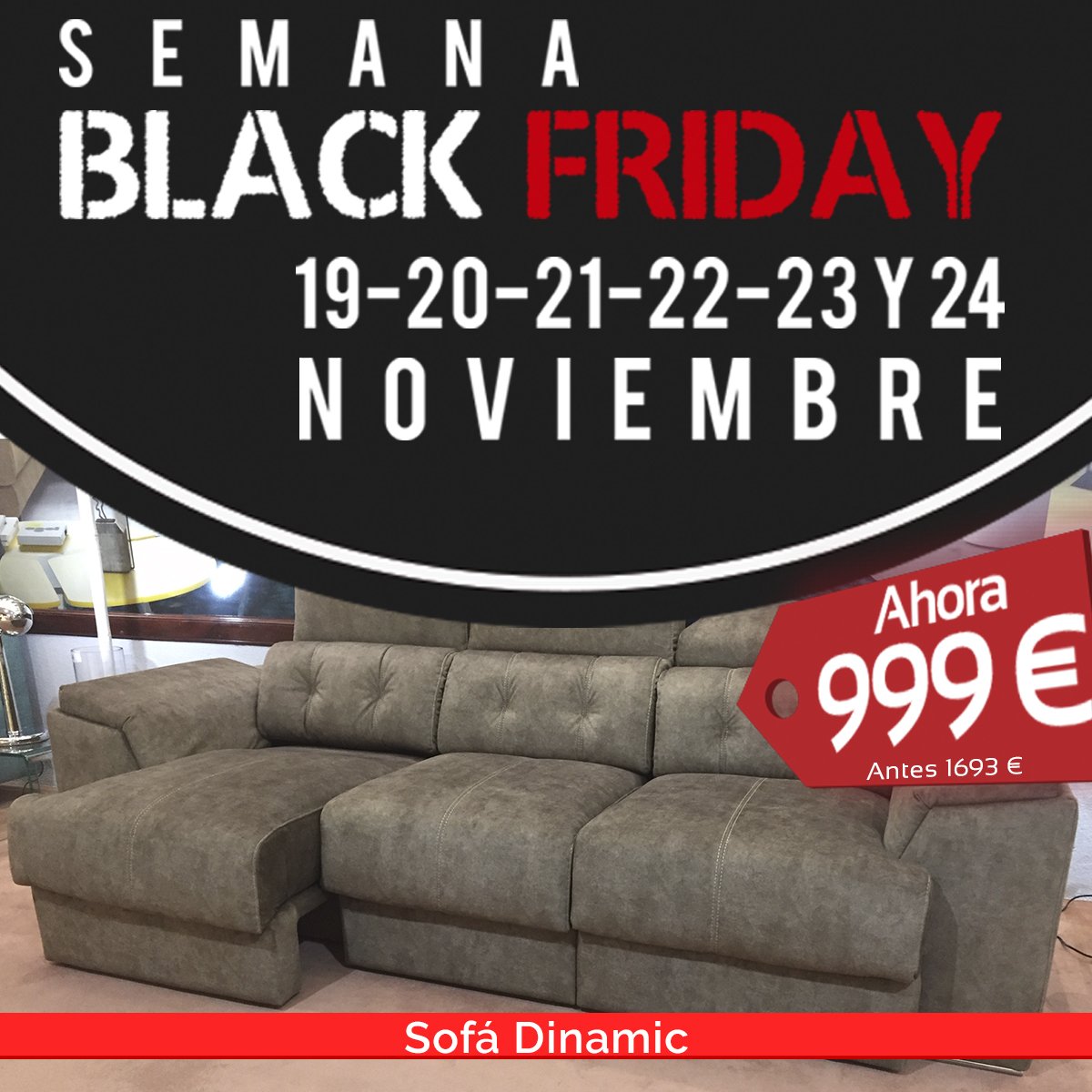 LBS_SOFAS's tweet image. 🔊 #BlackFridayWeek en #LBSSofas  🎁🎁

Sofá modelo Dinamic con bandeja deslizante de arrastre y arcón en los apoya brazos!!

El REY DE LA VERSATILIDAD

Ven por la tienda, pruébalo y te lo llevas a casa por un precio muy especial 💖

+INFO: bit.ly/2P3dmcw

#sofasmadrid