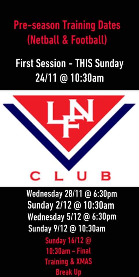 Pre-season starts this Sunday.