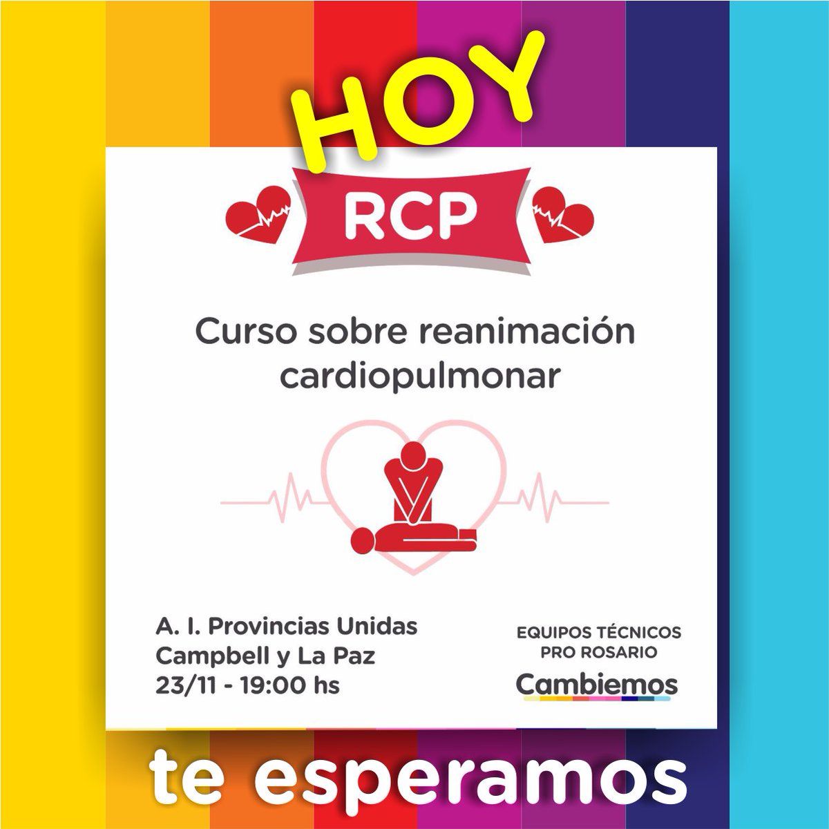 rosxelcambio's tweet photo. Hoy tenés otra oportunidad de aprender a a salvar una vida en caso de una crisis. Te esperamos! 
#RCP #PrimerosSocorros #haciendoloquehayquehacer #cambiandojuntos
@fangelini @RoyLopezMolina https://t.co/zT0IHPOWWQ