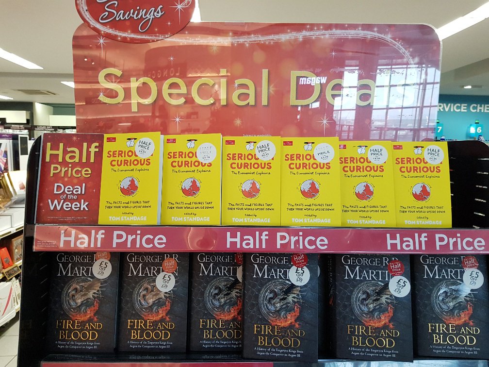 ProfileBooks's tweet photo. We'd tell you to look out for #SeriouslyCurious at WHSmith Travel shops this wknd but you really can't miss it - pick up your copy for half price &amp; have a mind-stretching journey...

Find out more: https://t.co/5R01b4lSsK https://t.co/OdsgLk1LEC