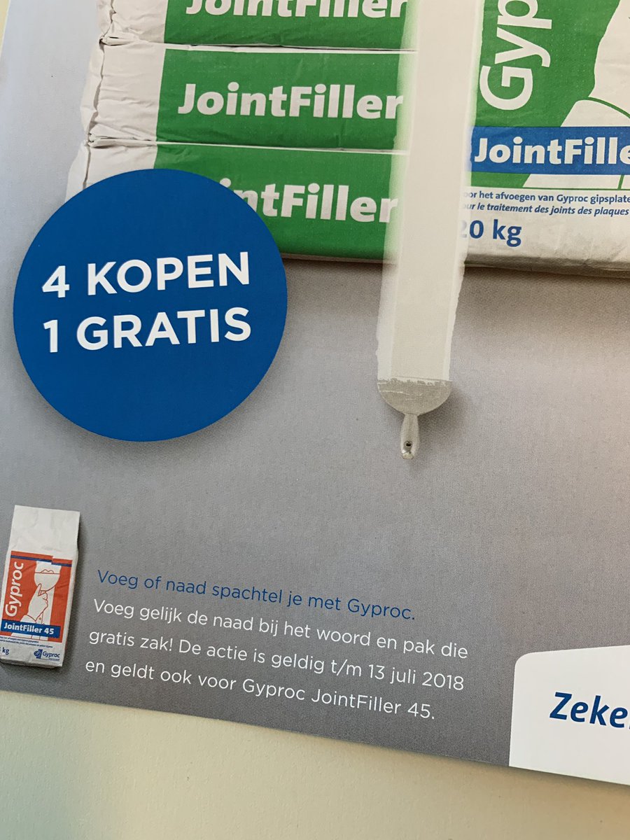 stoteler's tweet photo. Lkkr zo’n actie @Gyproc in de nieuwste @NOAAfbouw Afbouwzaken: geldig t/m 13 juli 2018 https://t.co/sg5YqjzgDT