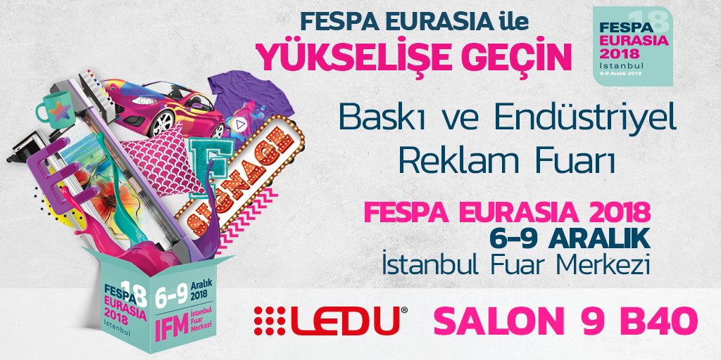 leducomtr's tweet photo. 📢06-09 Aralık 2018 tarihleri arasında @FESPAEurasia'da 9. Salon, B-40 numaralı standımızda sizlerleyiz.📌 #FespaEurasia #FespaEurasia2018 #Fespa #Fespa2018 #fair #exhibition  #TextileFrame #LightBox #LedBox #Led #LedSystems #LightFrame #Advertising https://t.co/DUrKUKQbhg