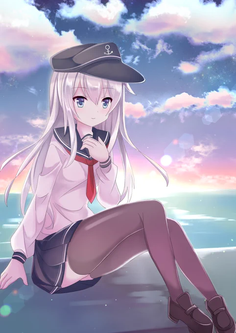 海辺の響ちゃん絵
冬コミのイラスト本の表紙になる予定です 
