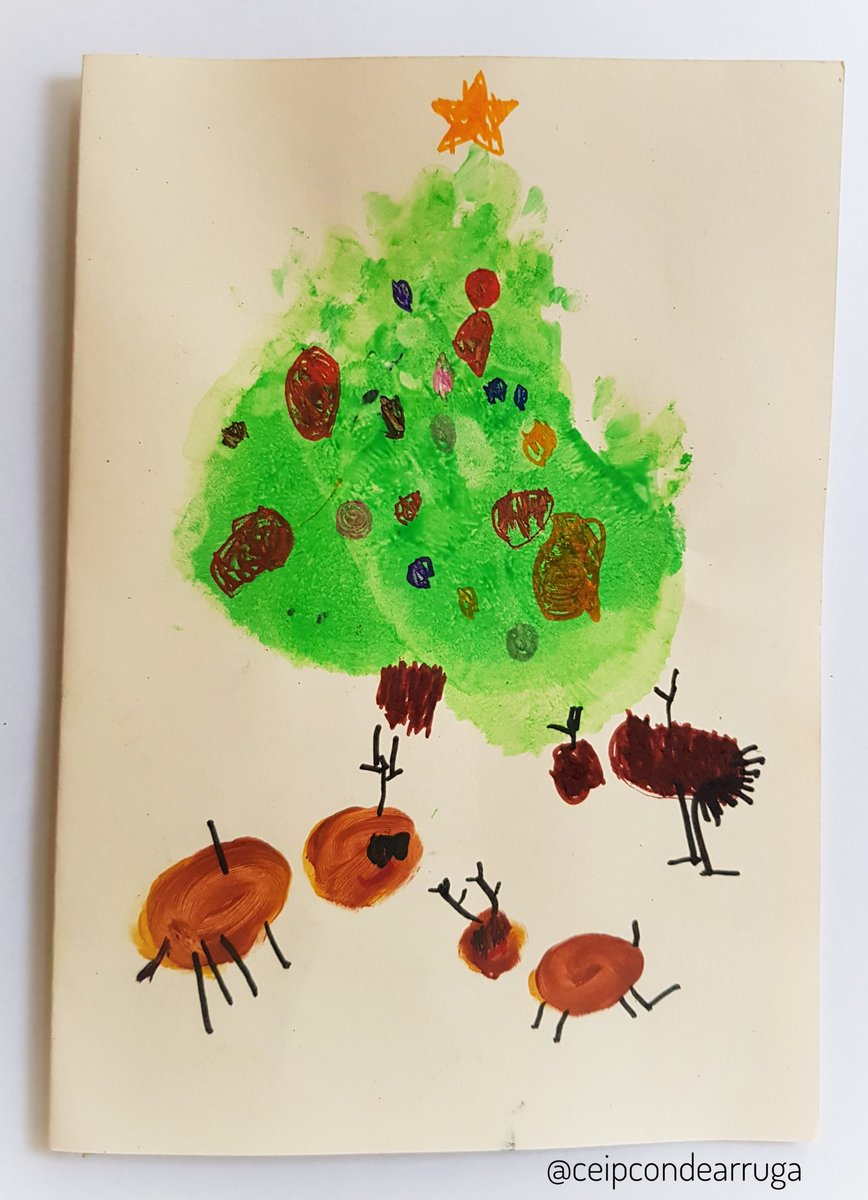 FINALISTA INFANTIL 4 AÑOS. El árbol decorado con bolitas de colores alegra el corazón a todos los profesores. 
¡Enhorabuena! 
#ceipcondearruga