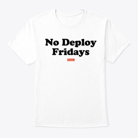 iamdevloper's tweet image. It's Black Friday, which means 1) don't deploy, of course and 2) spread the good word to your colleagues:

tspr.ng/c/no-deploy-fr…
tspr.ng/c/no-deploy-fr…

Use code "DEPLOY" at checkout for a 10% discount (valid today only)

#NoDeploymentFridays