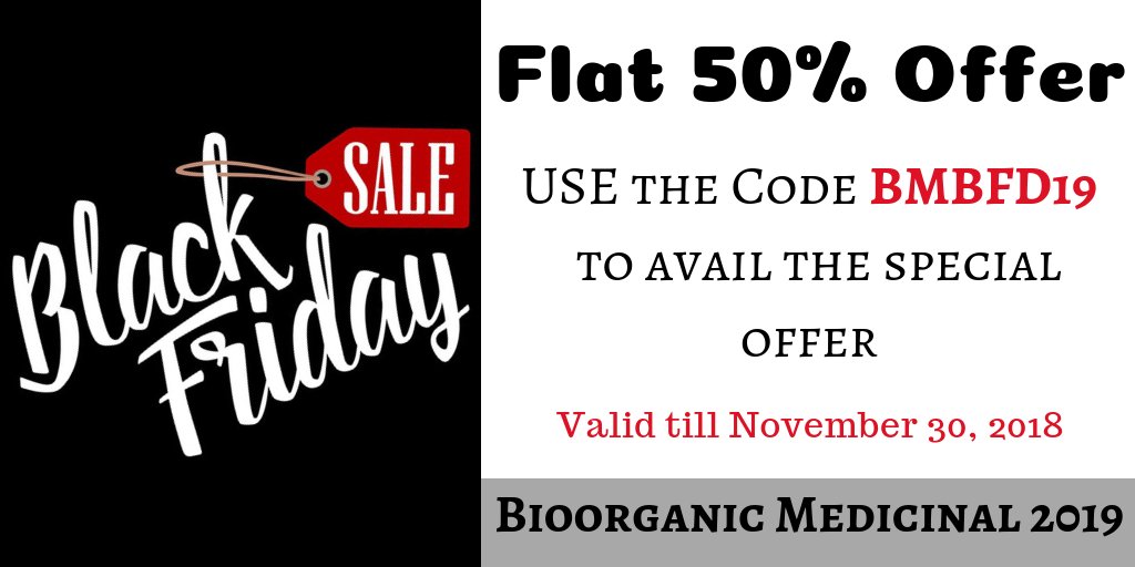 Bioorganic2018's tweet photo. #BlackFriday Special #offer

Flat 50%off on Registration

World Congress on #Bioorganic and #Medicinal #Chemistry
Nov 22-23, 2019 | Dubai, UAE

For more details visit: https://t.co/LNiakAmsZv

To become a part drop a mail at 
medicinalchemistry@pharmameet.org

#BlackFridayDeals https://t.co/XvFBAvEtjX