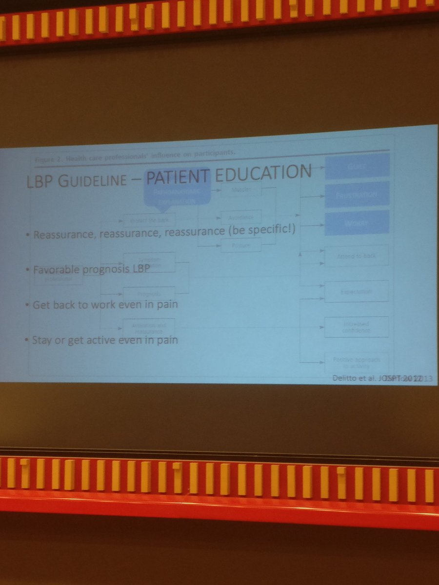 Go to guideline in LBP
#theimpactofwhatwetellourpatients