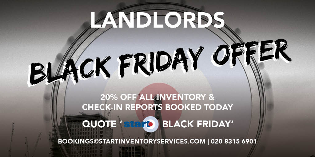 AcornGroup's tweet photo. Landlords, don’t miss out on this great offer from Start Inventory Services – 20% off all inventory &amp; check-in reports booked today.

Give them a call on - 020 8315 6901

#BlackFriday2018 https://t.co/UYk0E1Jqlx