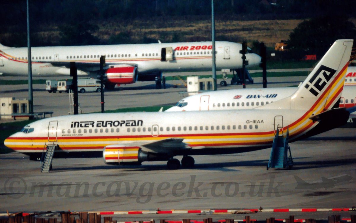 mancavgeek's tweet photo. G-IEAA, Boeing 737-33A, InterEuropean Airways.
Parked on one of the T2 Remote stands at Manchester Airport, as seen from the long-term car park some time before December 1993.
#potd #avgeek #aviation #planespotting #manchesterairport #man #egcc #l13 #boeing #b737 #intereuropean https://t.co/ec1IAMxsTX
