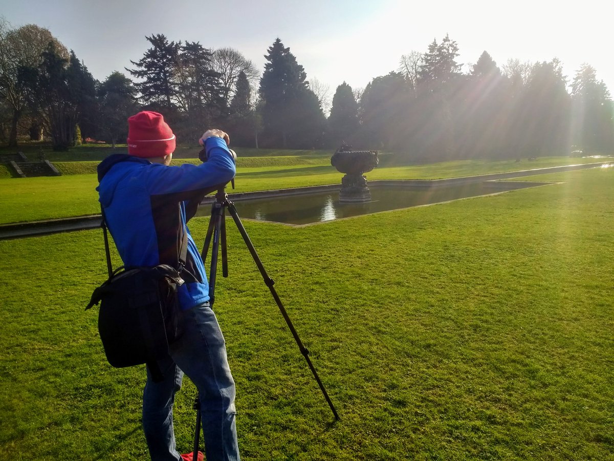 AndrewDeathe's tweet photo. I guiltily enjoyed the bright autumn sunshine yesterday, although it made it difficult for photographer @DavidJobGriffin to capture the dragon bowl fountain @NTDyffrynG for #artuksculptureproject @artukdotorg (He succeeded of course!) https://t.co/jJ92b2lE5k