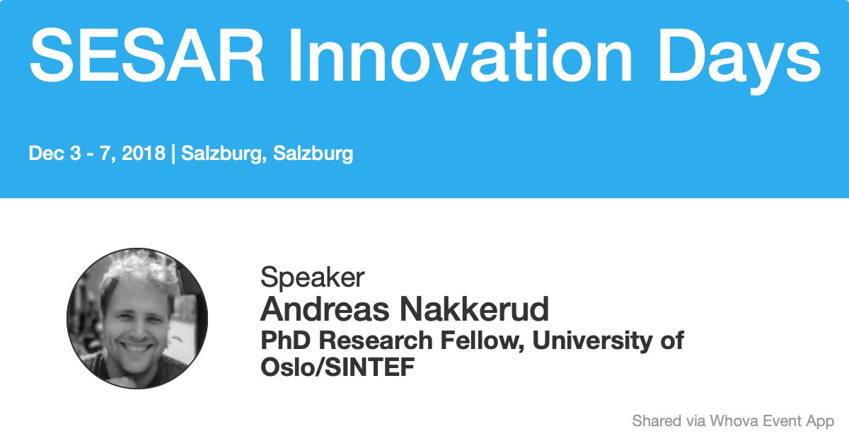 ANakkerud's tweet photo. Speaking at @SESAR_JU Innovation Days on 6 December https://t.co/zodBtXlt6P