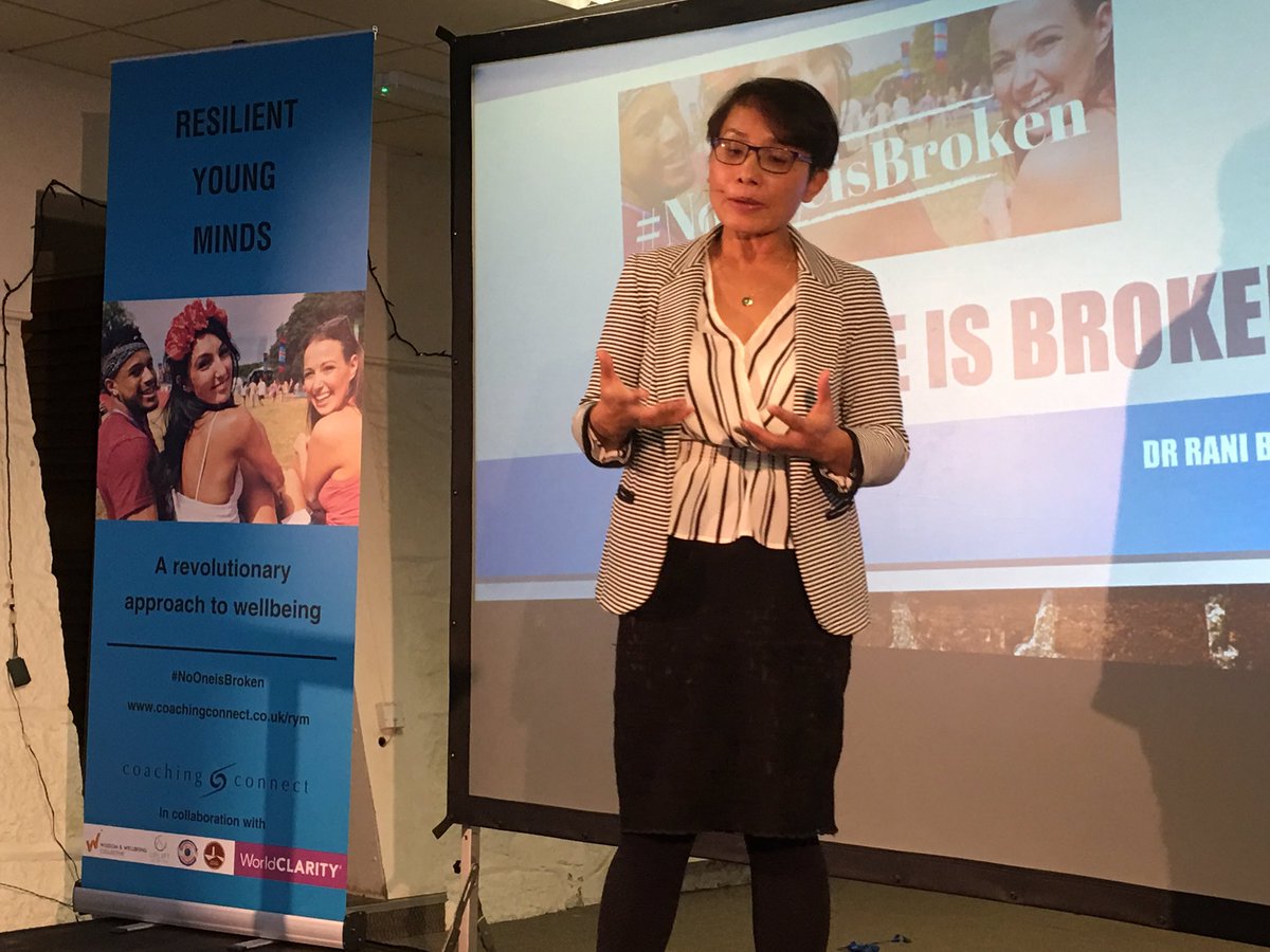 innercompassliz's tweet photo. @RaniBora on stage at Resilient Young Minds her message is #NoOneisBroken https://t.co/qz664K7005
