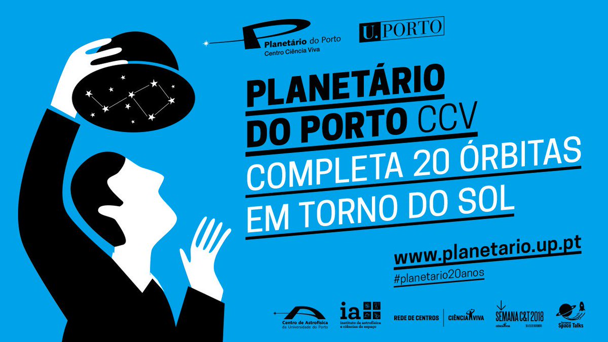 PlanetarioPorto's tweet image. Amanhã (24 de novembro) o @PlanetarioPorto comemora o seu 20º #aniversário.

Apareçam. Programa disponível em:
planetario.up.pt/pt/evento/vige…