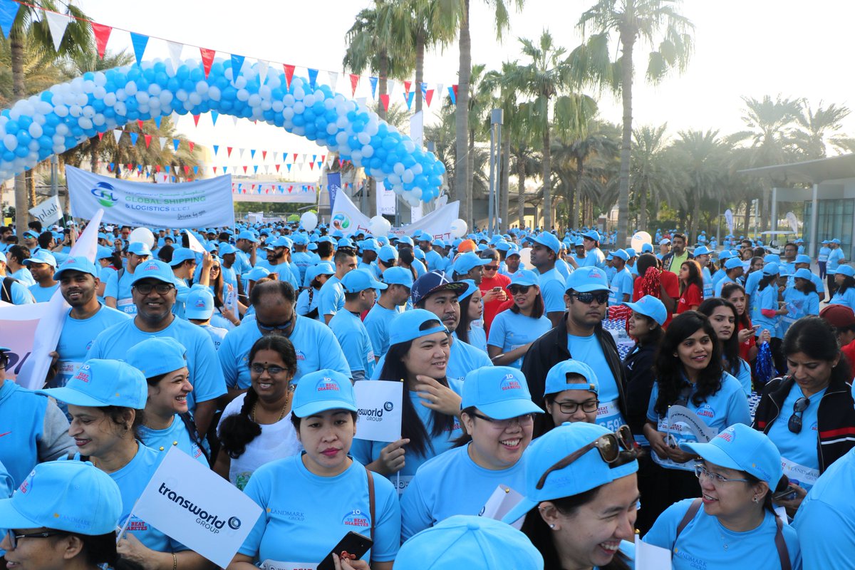 TransworldTweet's tweet photo. #TransworldCR team facilitated participation at 10th #BeatDiabetesWalk in #Dubai organized by our customer Landmark Group. A team of 43 members including #Transworldites &amp; their families walked dist of 3KM to support the cause. Know more: https://t.co/vTeKwBnlYr
#TransworldGroup https://t.co/SUC3AaWre7