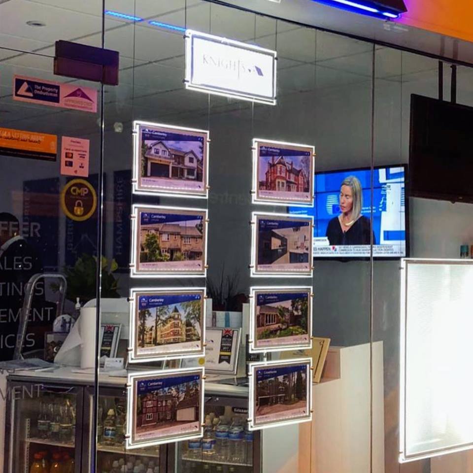 ⭐️ New Graphics &amp; LED Cable Displays Installed ⭐️

Kremer Signs have supplied &amp; installed bespoke LED Light Pockets and Window Graphics for long standing customer <a href="/KnightsPS/">Knights Property</a> . The install has transformed the office front to enable around the clock exposure.
