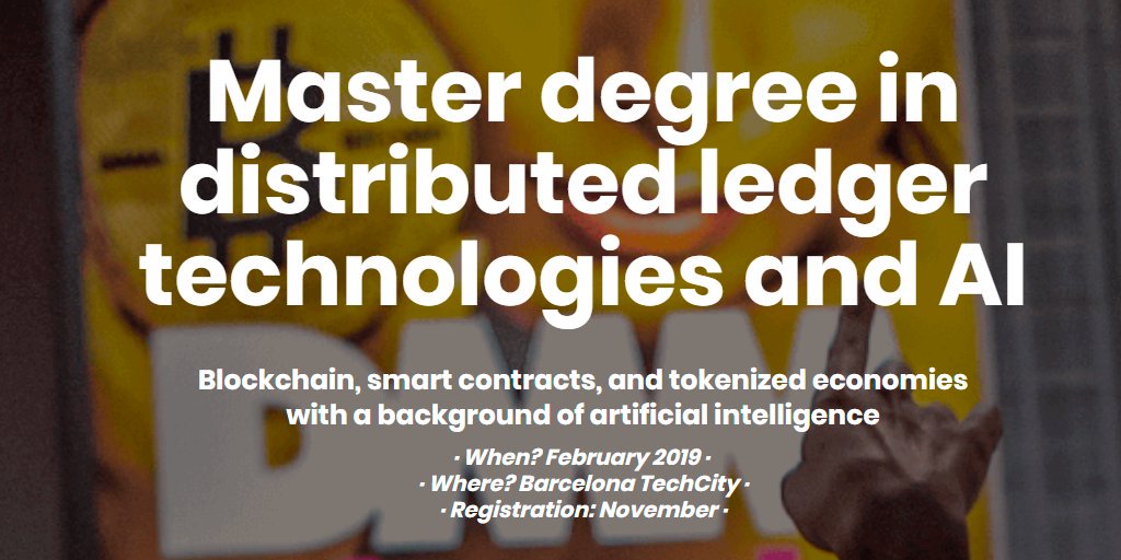 Discover why the next engineer &amp; business leaders experts are interested in this NEW! master in Barcelona dltai.udg.edu #blockchain #technology