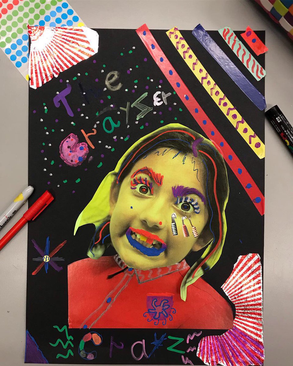 FotoFonty's tweet photo. Fantastic collage portraits made in Wednesday’s @ArtsAward after-school club @TownerLearning Inspired by Alan Grimwood’s ‘Head with Blue Rabbit’ piece in @A_C_Collection The Everyday &amp; Extraordinary exhibition @TownerGallery 📷🎩🐰 #Eastbourne #ArtsAwardDiscover https://t.co/f5zHSMtWJU